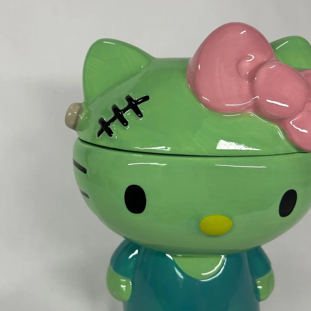 Hello Kitty Frankenstein Halloween Ceramic Cookie Jar Canister